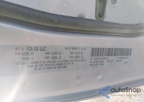 2018 Dodge Charger Police Awd z USA, uszkodzony, nr VIN 2C3CDXKTXJH285163